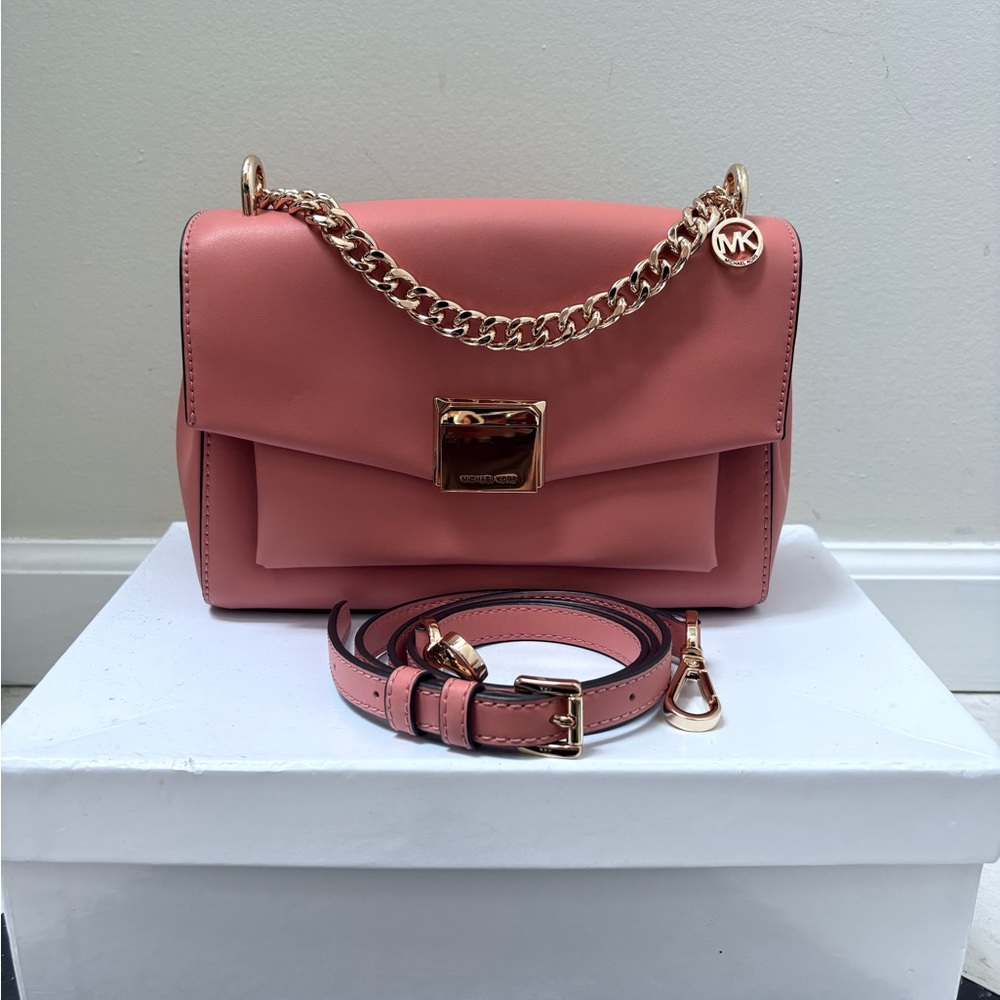 Michael Kors Rose Gold Chain Shoulder Bag - Picture 10 of 10